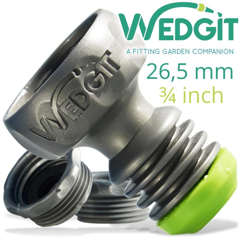 Wedgit Tap Connector 26.5 Mm 3/4' C/W 2 X Adaptors - Livestainable.co.za