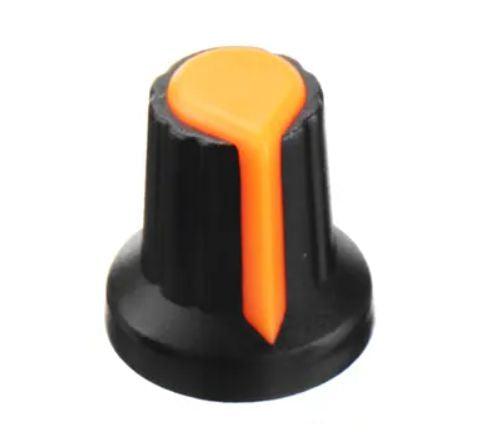 Knob Black Splined With Orange Marker 6mm 15x17 Wh 148 2 Orange - Livestainable.co.za