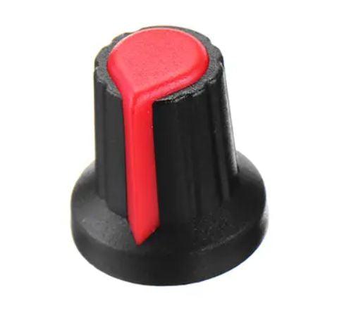 Knob Black Splined With Red Marker 6mm 15x17 Wh 148 2 Red - Livestainable.co.za