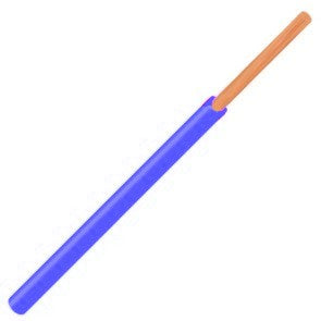 Wire Solid Tinned Od=1.6 Mm Blue 50m/Rolls Ul1007 Solid Awg22 Blue