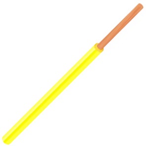 Wire Solid 0.34 1.6 Mm Yellow 100m/Roll Ul1007 Solid Awg22 Yellow