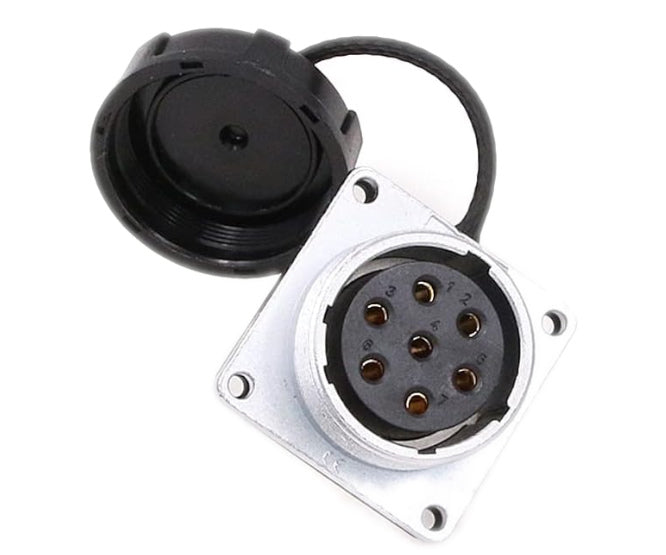 7 Way 34mm Panel Mount Socket Ws28 K7 Zz1