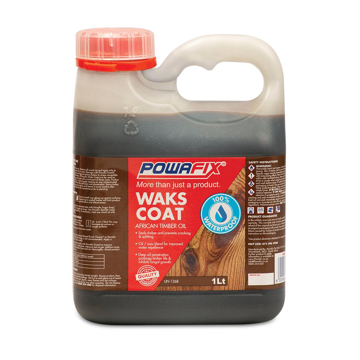 Powafix Waks Coat African Timber Oil 1 L - Livestainable.co.za