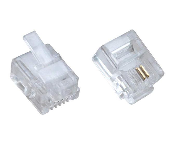 Rj10 Plug Modular 6 Way 2 Pins X98062 - Livestainable.co.za