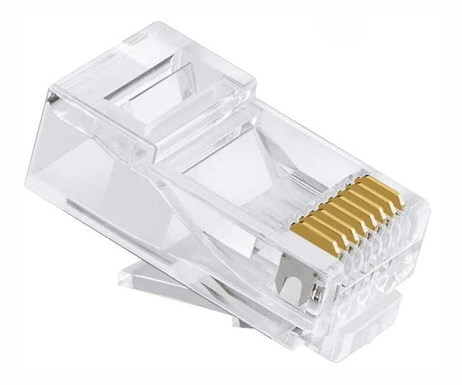 Modular Plug 8 W8 P Rj45 2 Prong For Solid Cable Debulk X98088
