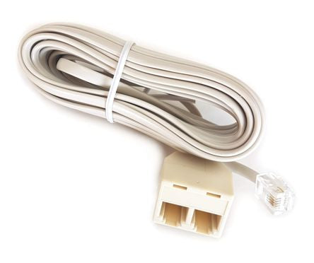 Lead Rj11 Plug To 2x Rj11 Sockets L=4.5m Beige X983940 B Beige 4 M5