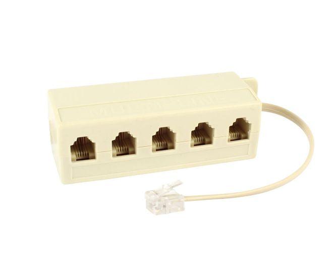 Adaptor Rj11 Plug To 5x Rj11 Sockets 6 P4 C 1.5 M X98395 A 1.5 M - Livestainable.co.za