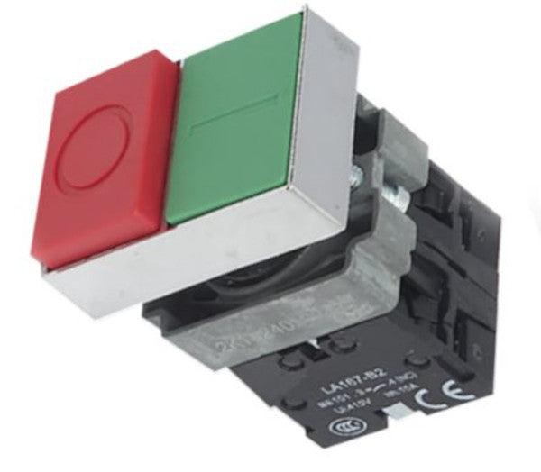 Push Button Square Green/Red N/O N/C Pb Xb2 Bl8325 - Livestainable.co.za