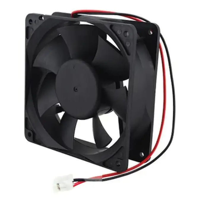 2-WIRE 12V AXIAL FAN 80sqx25mm SLEEVE 43.5CFM OPEN LEADS XD8025S12M