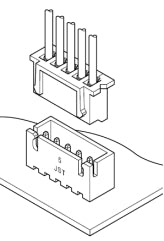 Header 3 W 2.5 Shrouded T/E Pcb B3 B Xh A