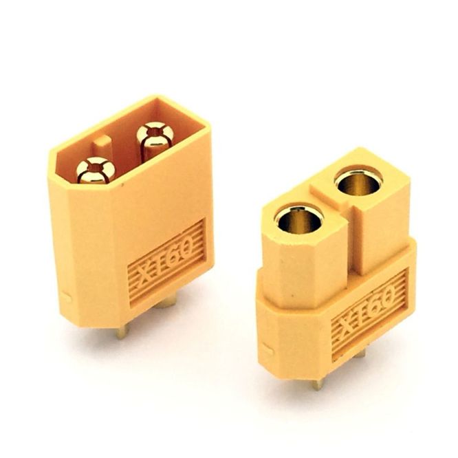 In Line Battery Connector 2 Way 30 A 500 V 2 Pcs Set Xt60 Fm