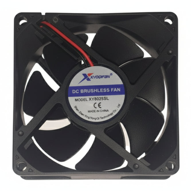 24 Vdc Axial Fan 80sqx25mm Slv 41 Cfm 2 Wire Lead Terminal Xd8025 S24 M