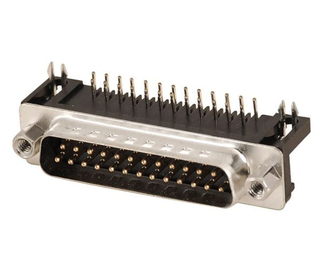 Plug D Sub 25 W Pcb R/A Metal 5mm 5504 F1 25 P 01 03 F1