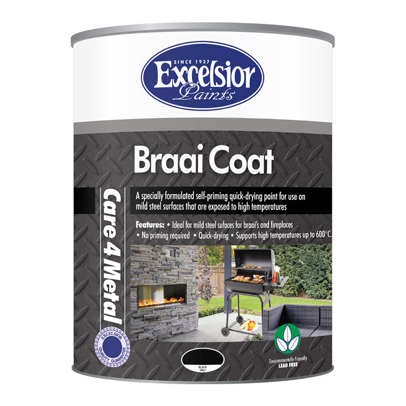 Excelsior Fire Place & Braai Cote H/Heat Black 1 Lt