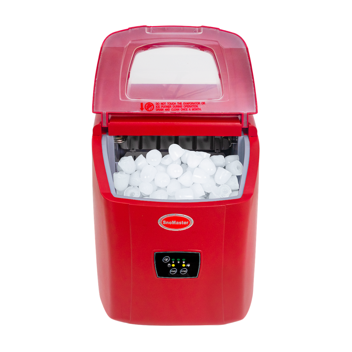 SnoMaster - 12Kg/24Hr Counter-Top Bullet Type Ice-Maker - Red (ZB-14R)