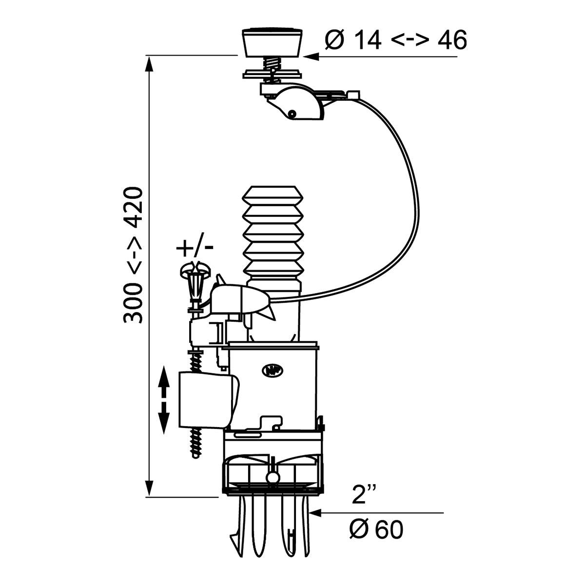 Wirquin Mechanism Easy Clic Retrofit D/Flush (Blis - Livestainable.co.za