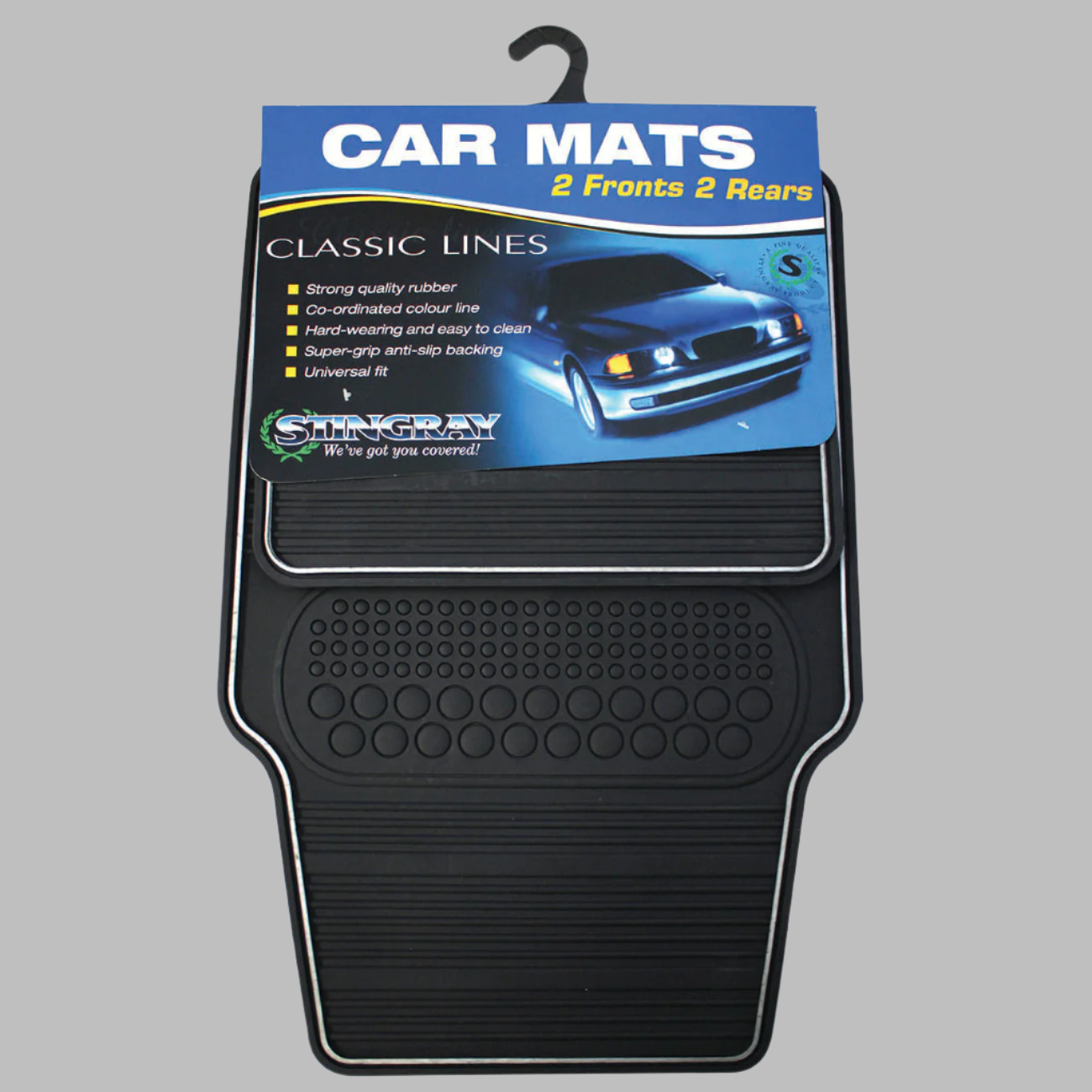 Car Mat 4 Pc Set Heavy Duty Classic