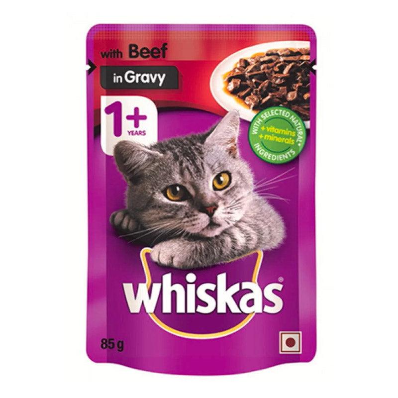 Whiskas Cat Food Pouch Beef In Gravy 85 G - Livestainable.co.za