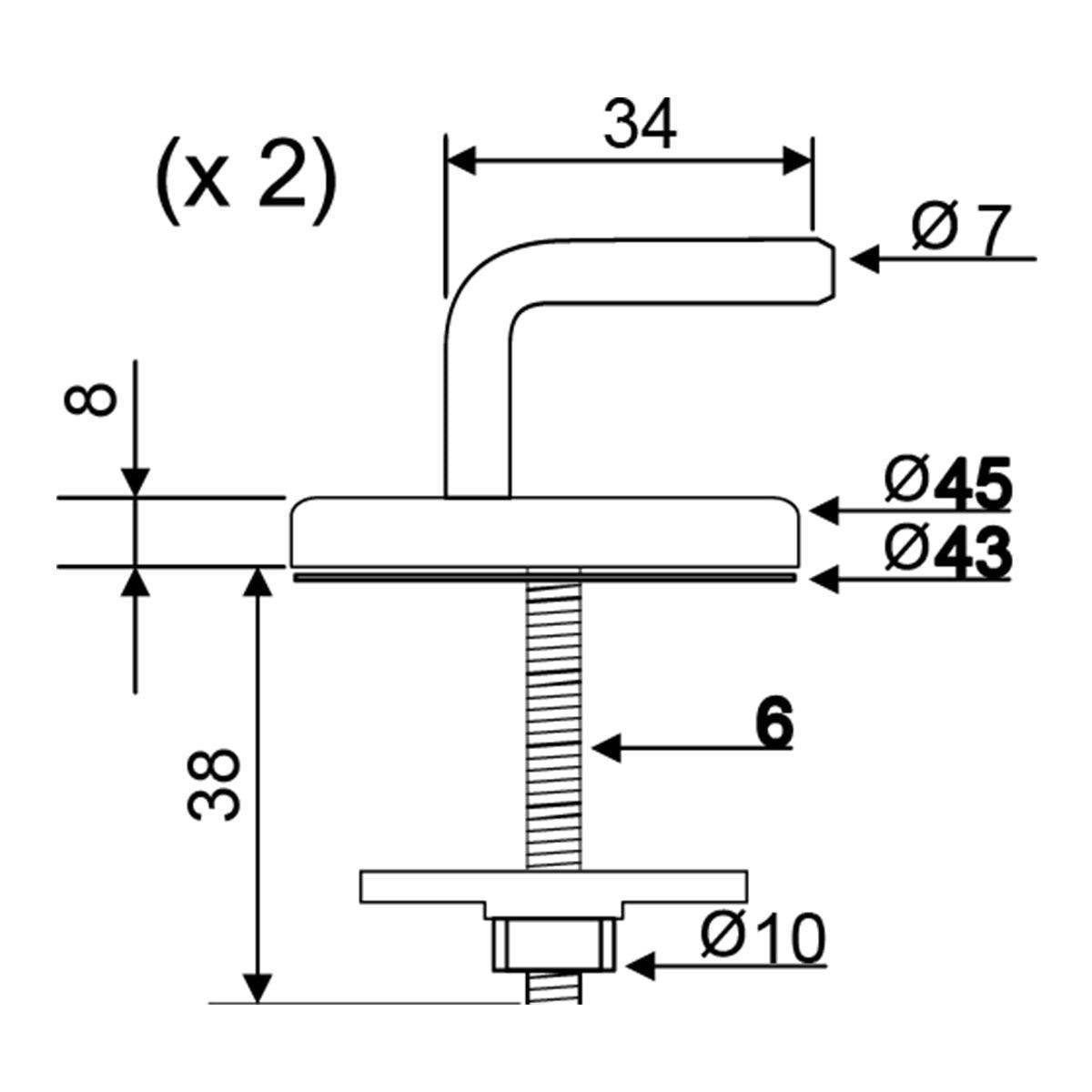 Wirquin Seat Hinge Set H1 S/Steel Hinge (Bag) - Livestainable.co.za