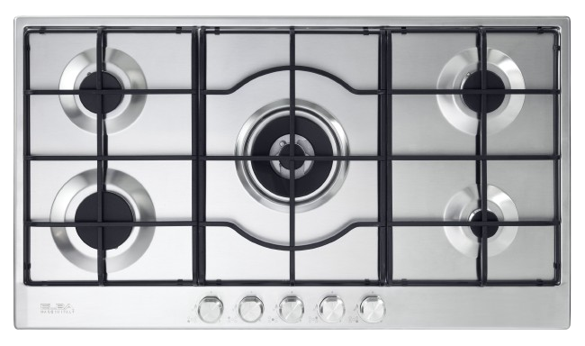 Elba Elio Lite 90Cm 5 Burner Gas Hob -Stainless Steel