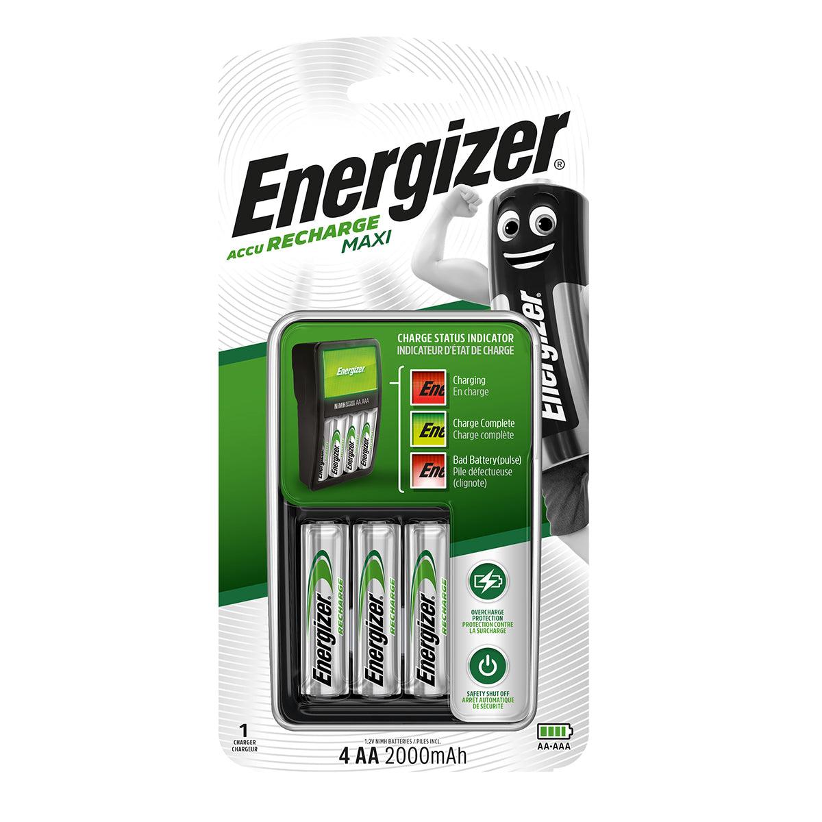 Energizer Battery Charger Maxi Incl 4 Xaa 2000 Mah - Livestainable.co.za