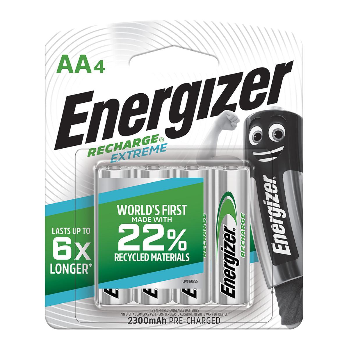 Energizer Battery Rechar Extreme Aa 2300 Mah 4 Pc - Livestainable.co.za