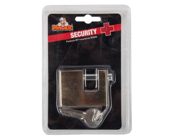 Mackie Insurance Lock Security Brass 60 Mm - Livestainable.co.za