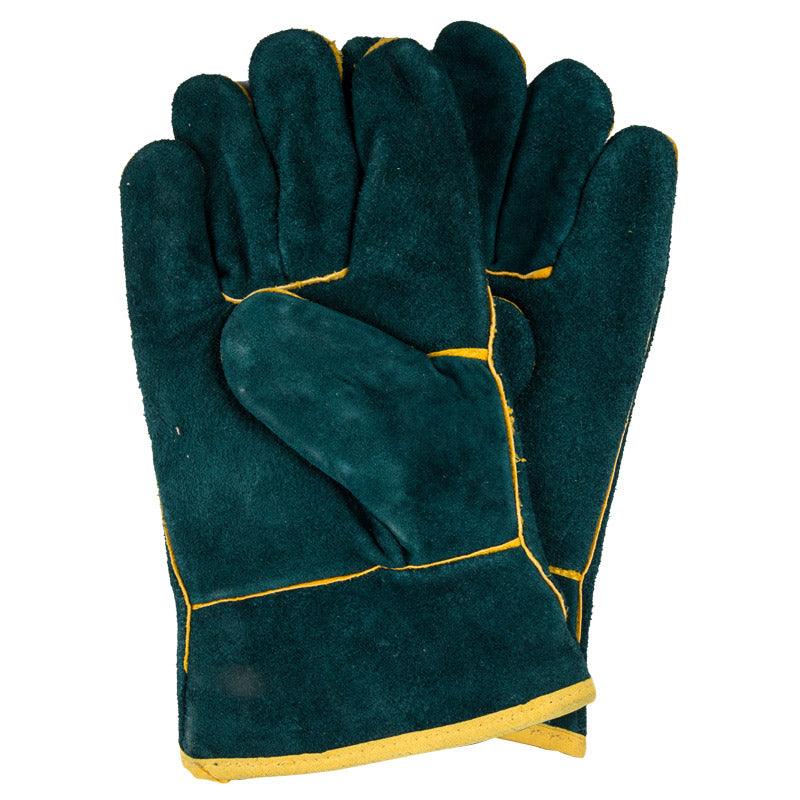 Strike Arc Leather Welding Glove Cuff Grey/Green 2 - Livestainable.co.za