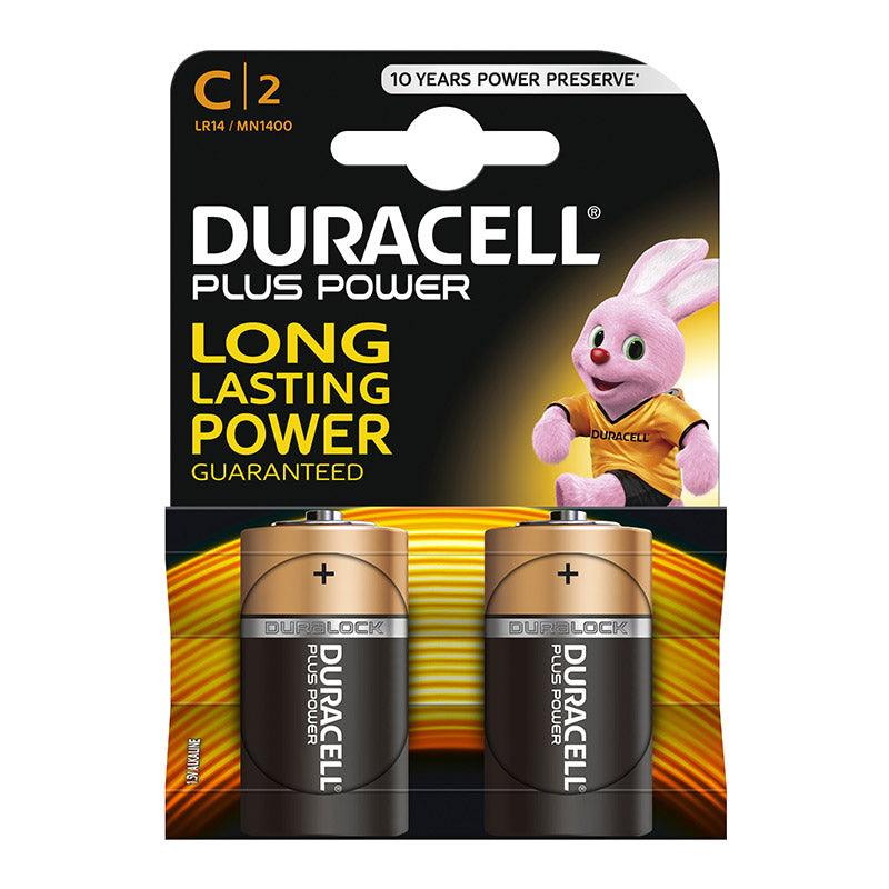 Duracell Battery Plus Alkaline C 2 Pack - Livestainable.co.za