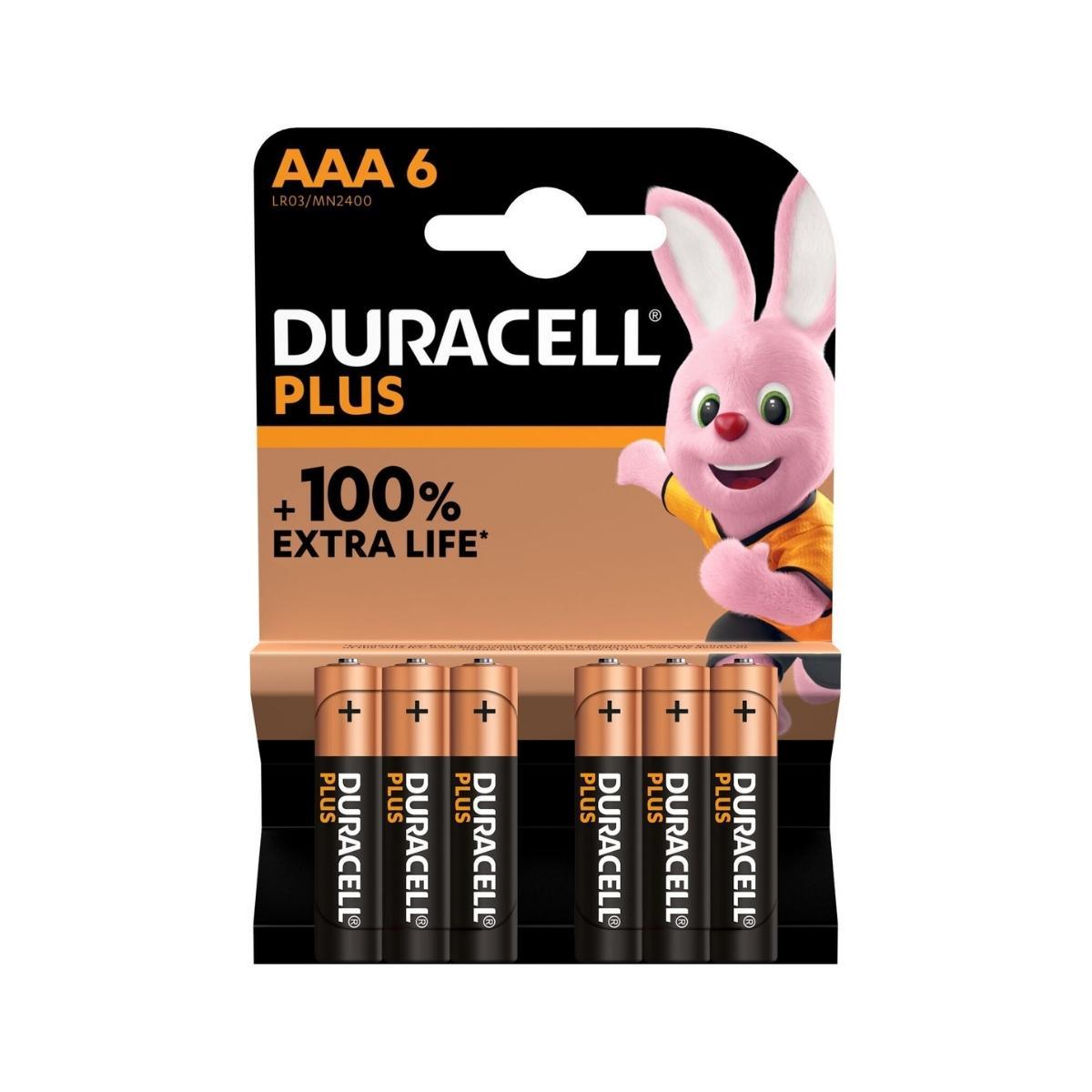 Duracell Battery Plus Alkaline Aaa 6 Pack - Livestainable.co.za