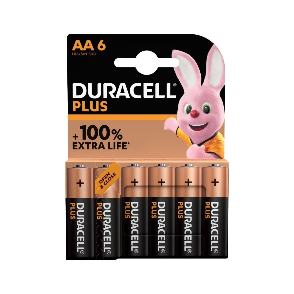 Duracell Battery Plus Alkaline Aa 6 Pack - Livestainable.co.za