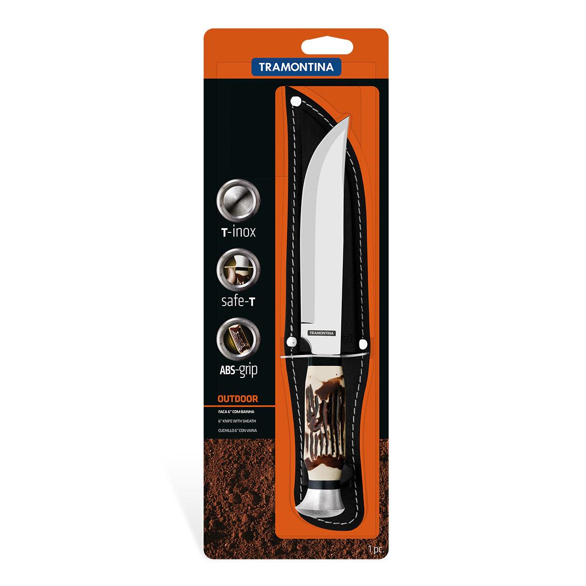 Tramontina Stan Hunt Outd Knife 15 Cm In Pouch Bp - Livestainable.co.za