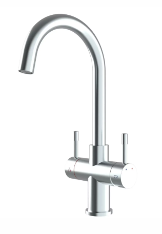 BIBO Arced Faucet - Brushed Silver