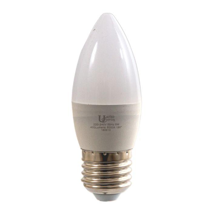 United Electrical Lamp Led Candle Cw E27 5 W - Livestainable.co.za