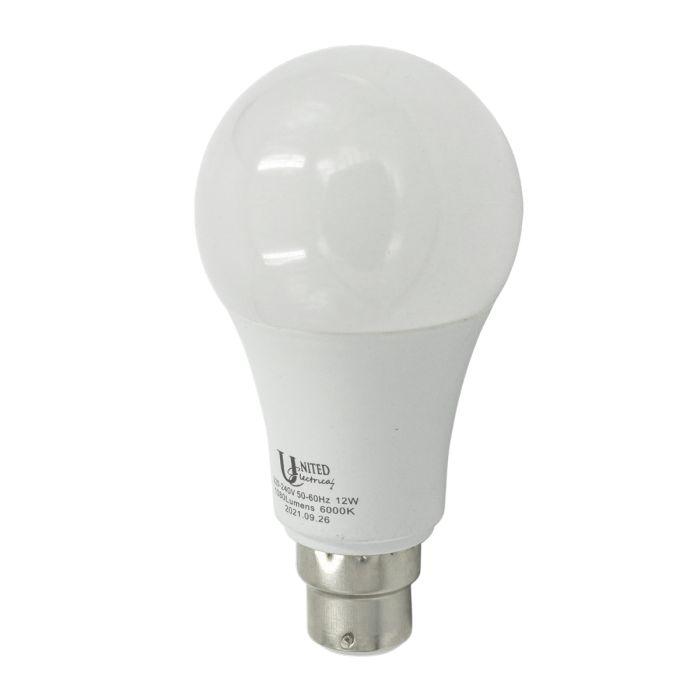 United Electrical Lamp Led A65 Cw B22 12 W - Livestainable.co.za