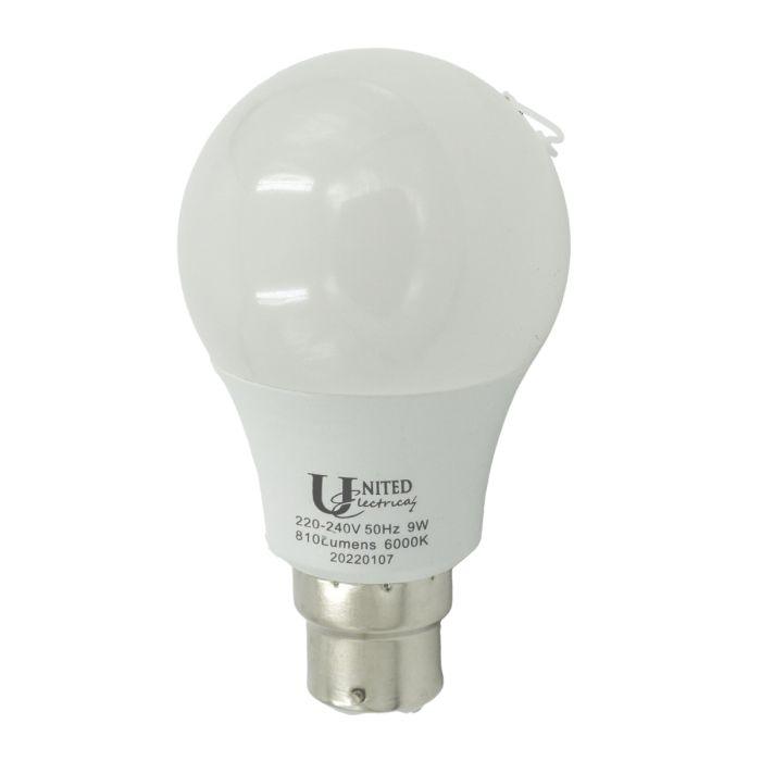 United Electrical Led Day/Night Sensor Cw B22 9 W - Livestainable.co.za