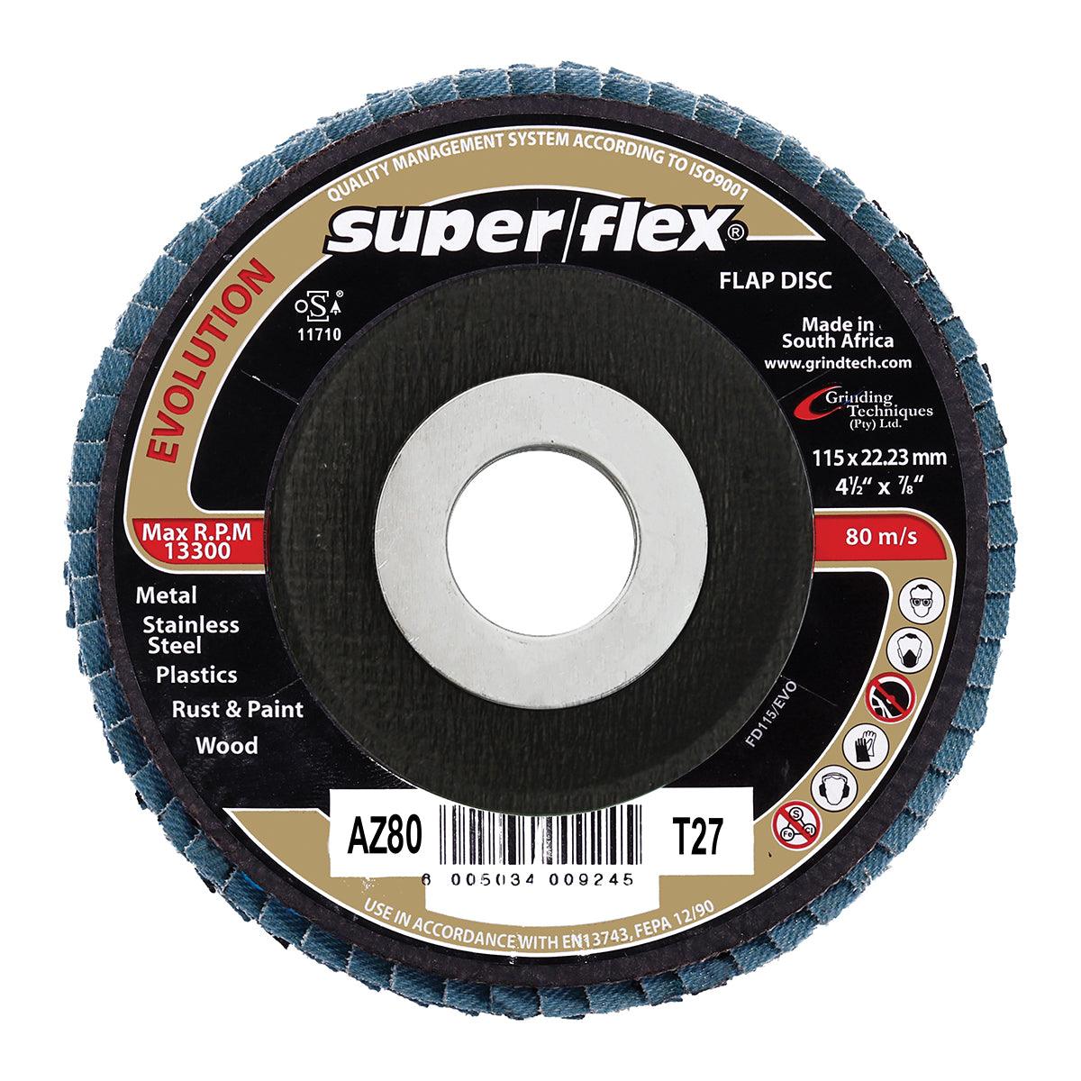 Superflex Flap Disc Evolution 115 Mm Az80 - Livestainable.co.za