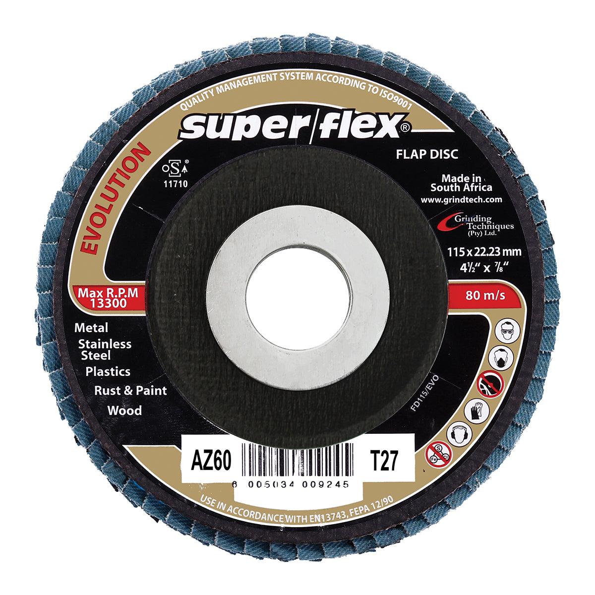 Superflex Flap Disc Evolution 115 Mm Az60 - Livestainable.co.za