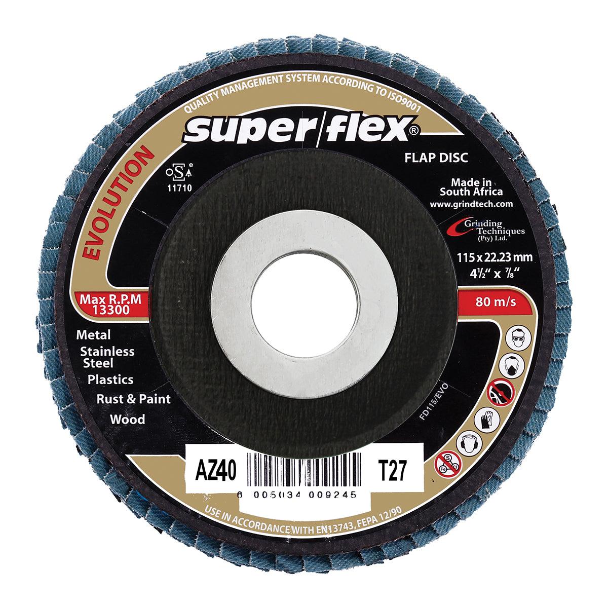 Superflex Flap Disc Evolution 115 Mm Az40 - Livestainable.co.za