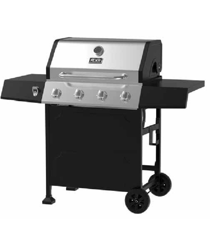 ALVA - SUPER 4-BURNER STAINLESS STEEL GAS BBQ