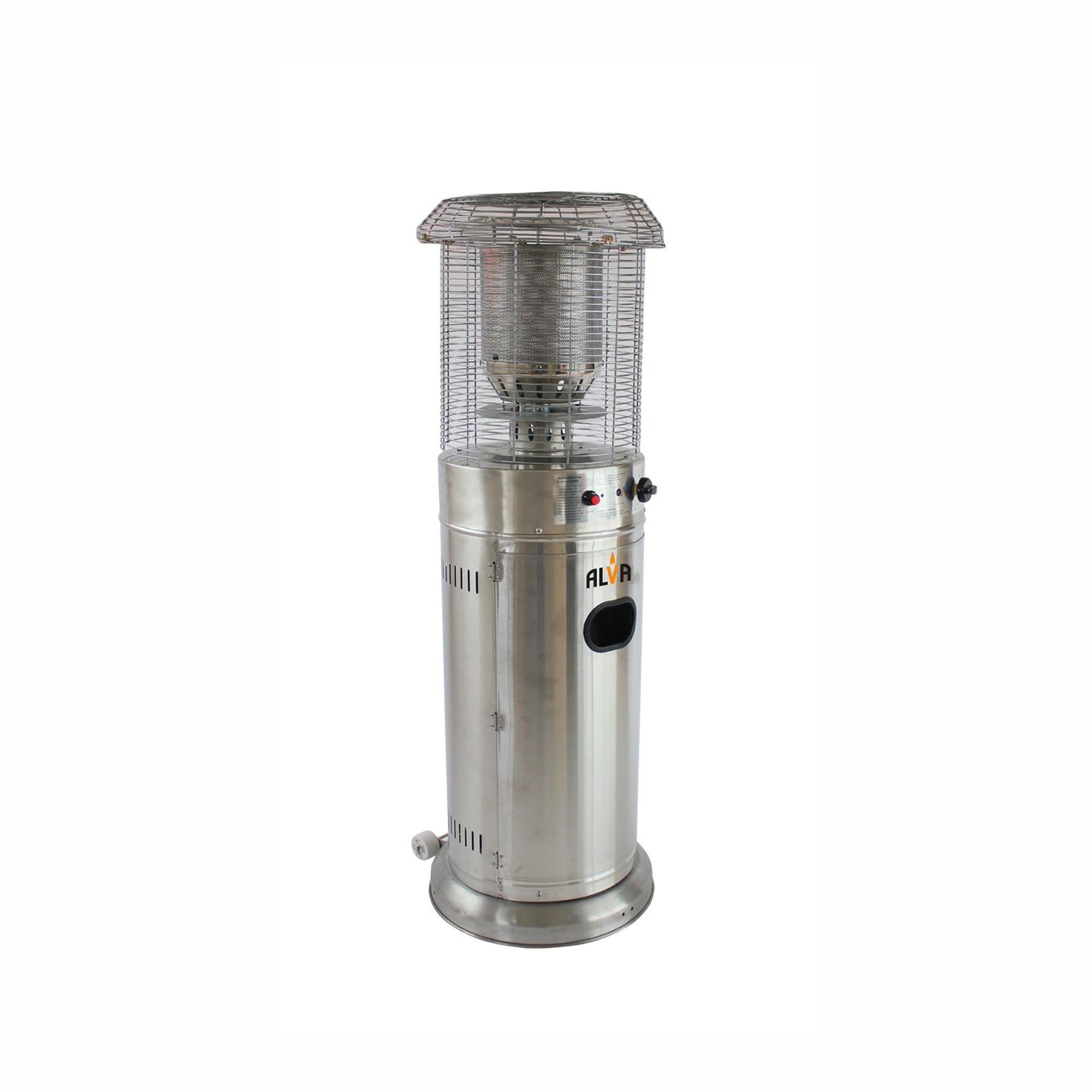 Short Stand Gas Patio Heater 1.35m Stainless Steel