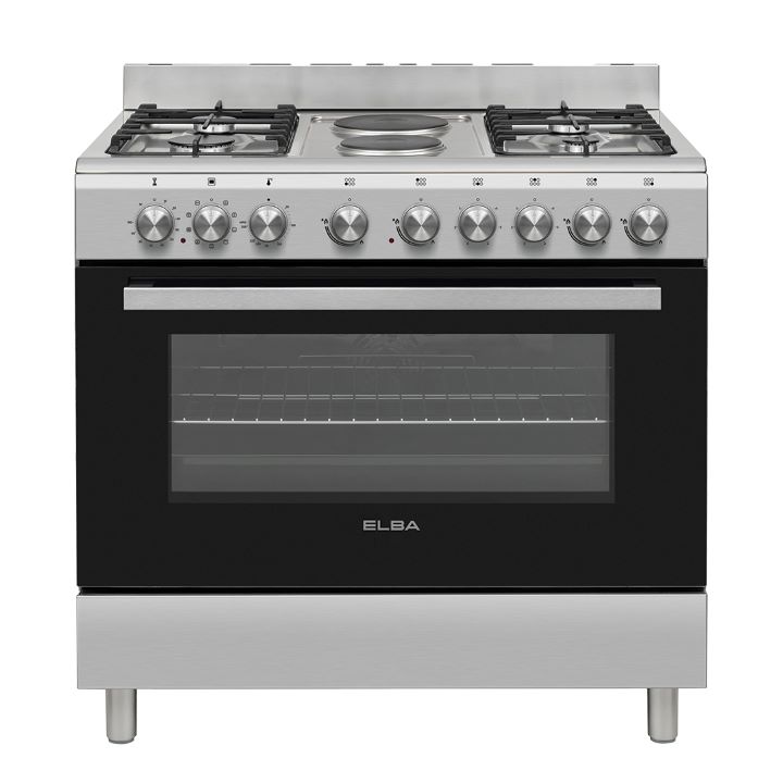 Elba Essential 90Cm 4 Gas 2 Electric Gas Cooker - Stainless Steel