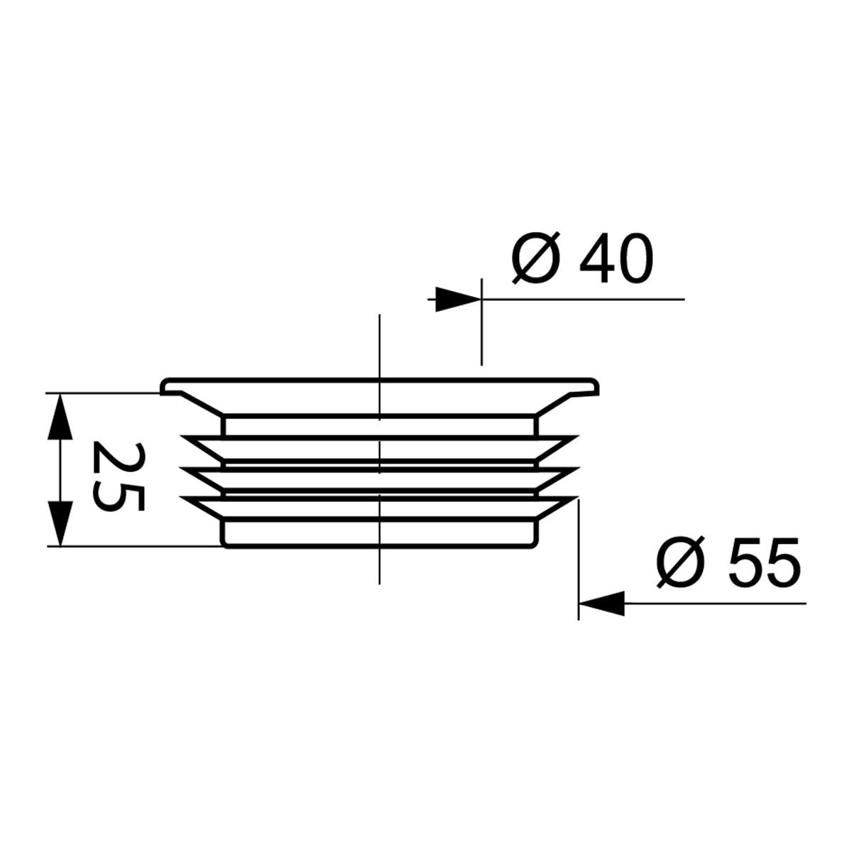 Wirquin Bung For Flushpipe 55 X43 Mm - Livestainable.co.za