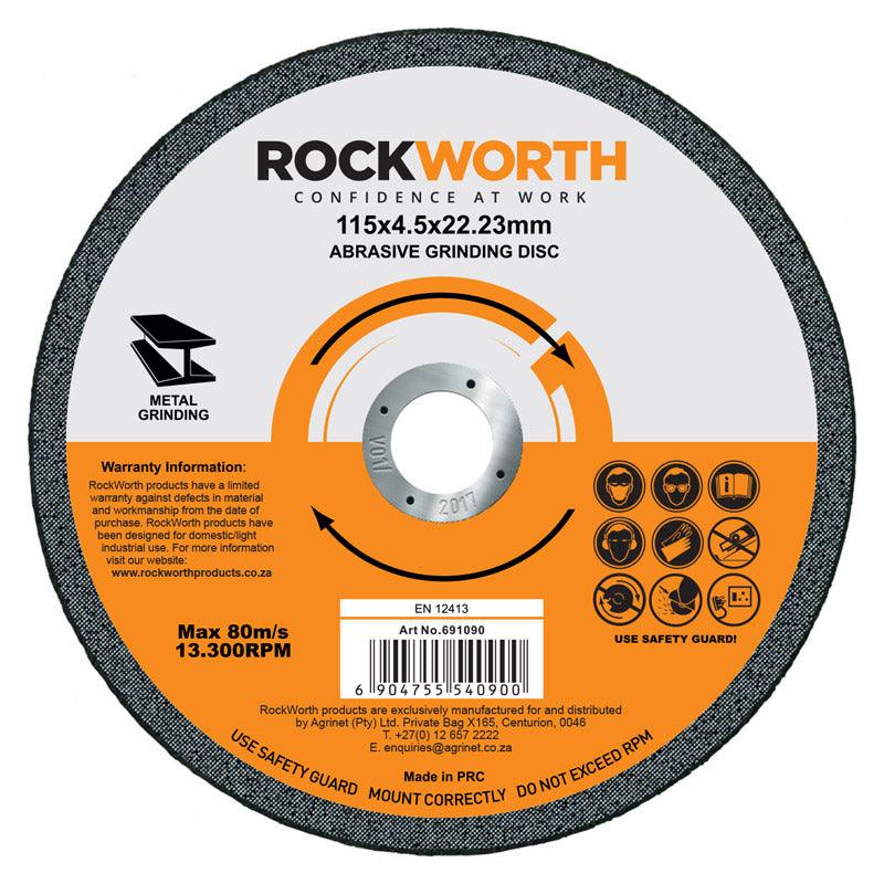 Rockworth Grinding Disc Steel 115 X4.5 Mm - Livestainable.co.za