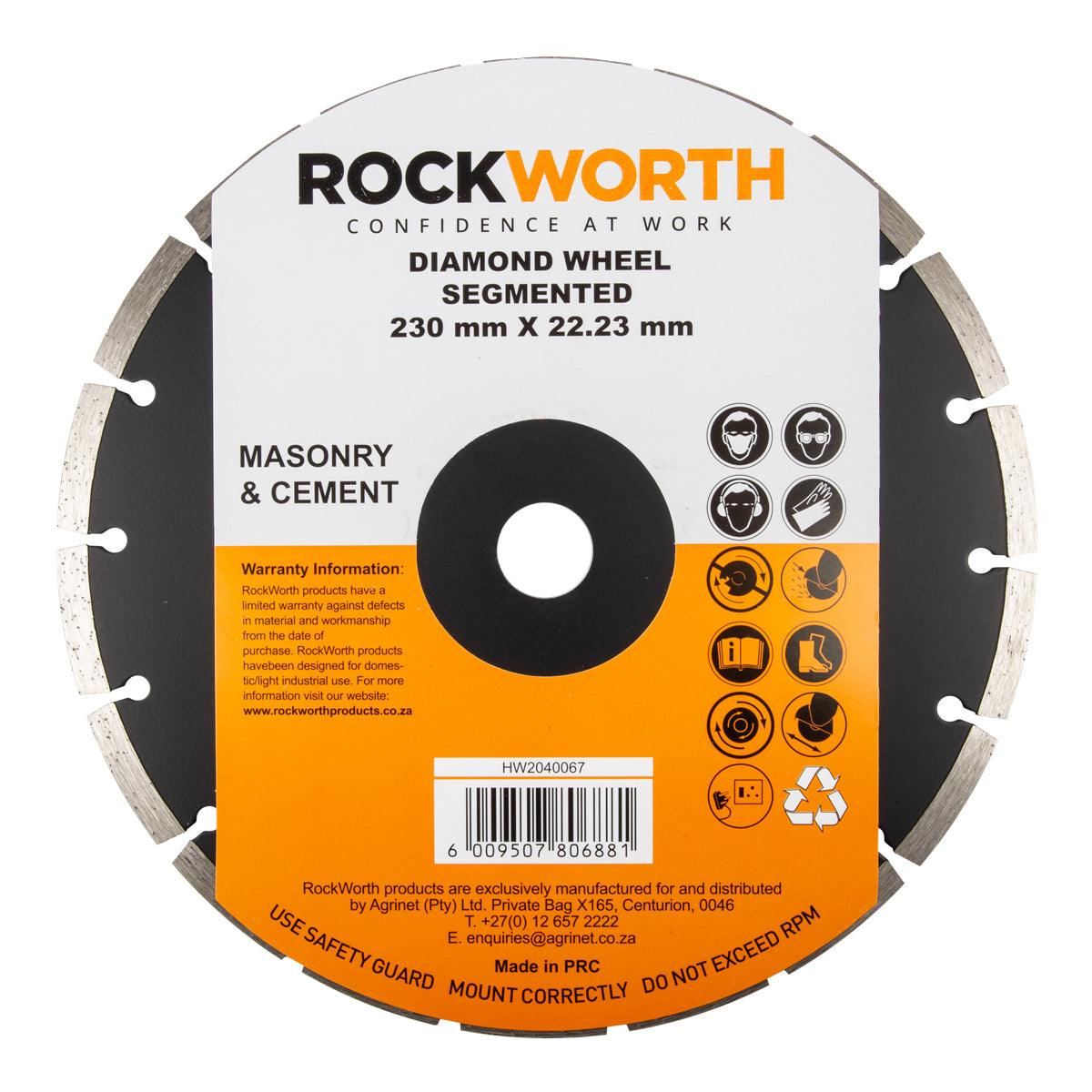 Rockworth Diamond Wheel 230 Mm Segmented Rim - Livestainable.co.za