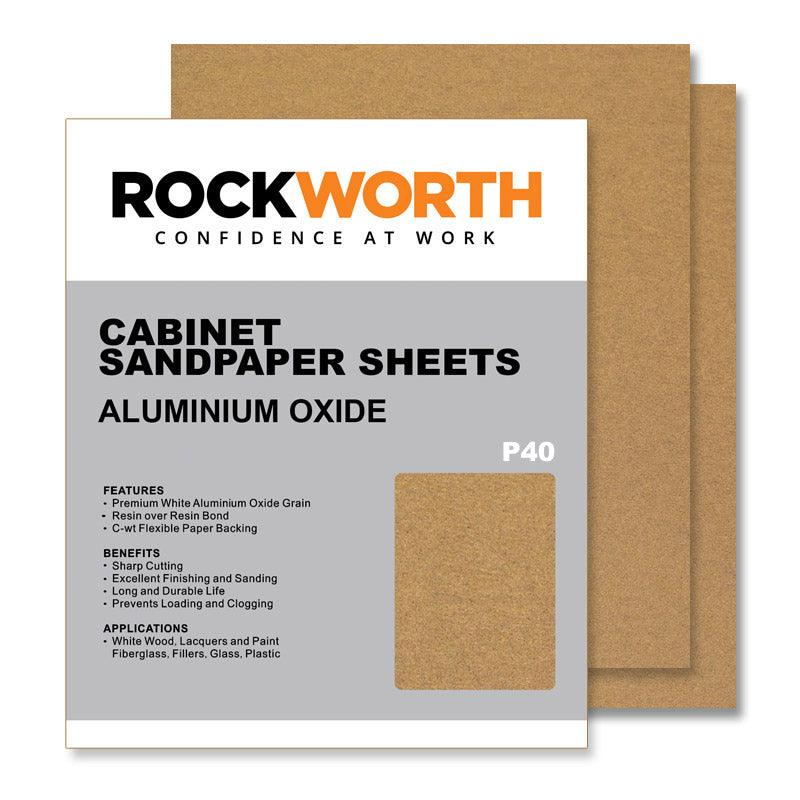 Rockworth Cabinet Sanding Sheets P40 (50 Pack) - Livestainable.co.za