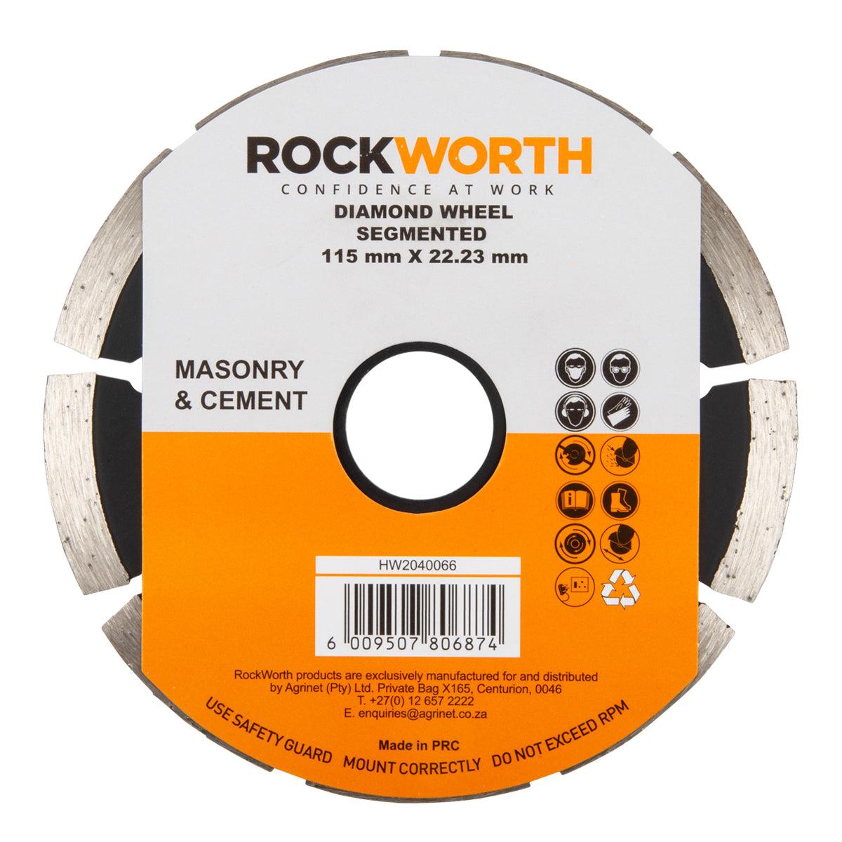 Rockworth Diamond Wheel 115 Mm Segmented Rim - Livestainable.co.za