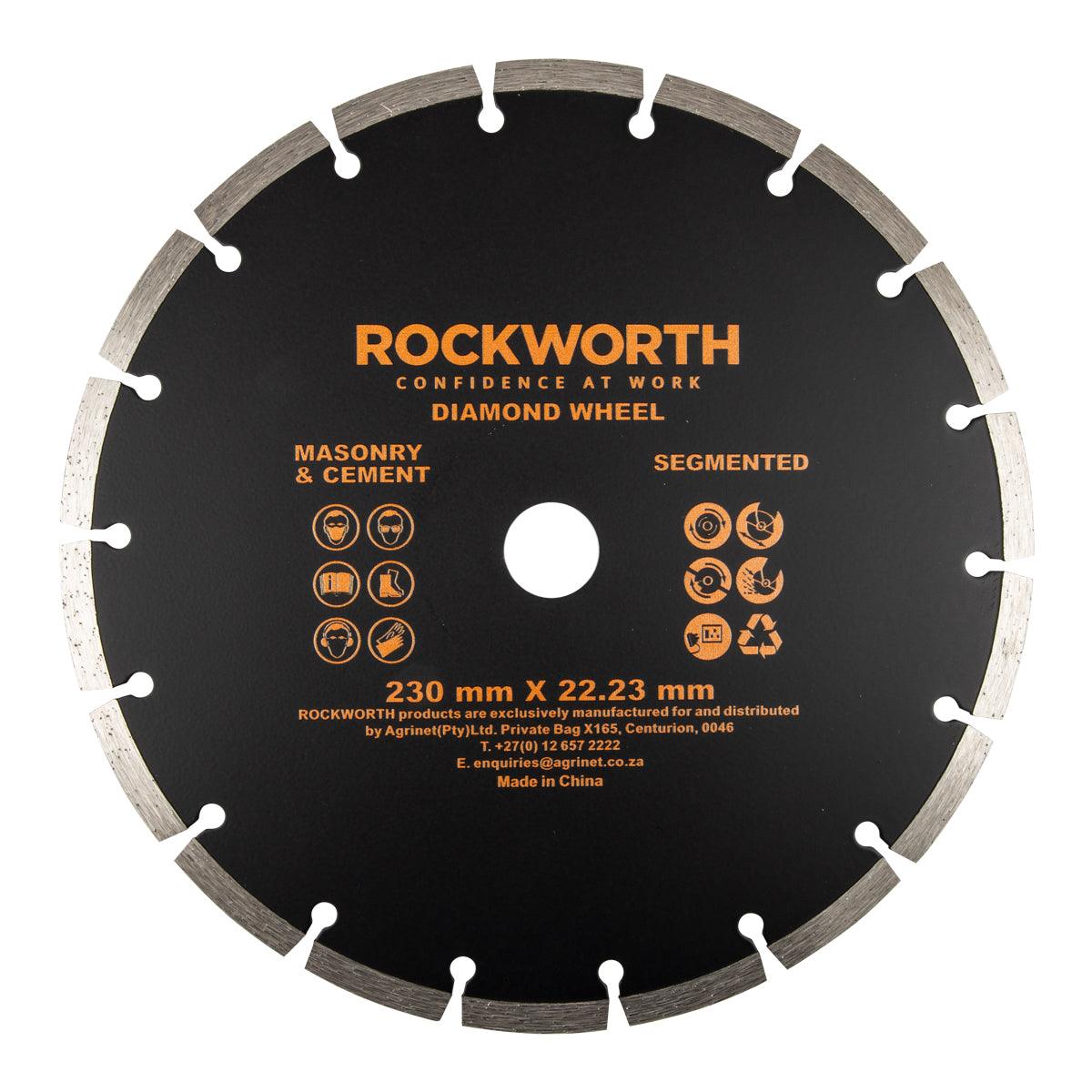 Rockworth Diamond Wheel 230 Mm Segmented Rim - Livestainable.co.za