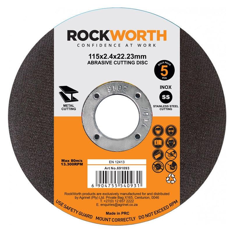 Rockworth Cutting Disc Steel 115 X3.0 Mm 5 Pack - Livestainable.co.za