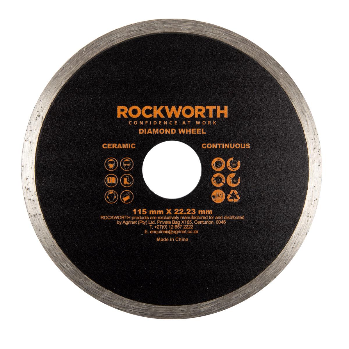 Rockworth Diamond Wheel 115 Mm Continuous Rim - Livestainable.co.za